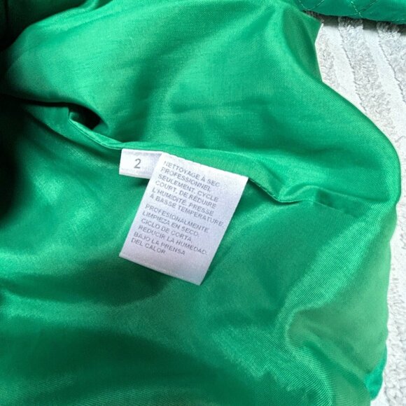 Doncaster Womens Green Quilted Jacket Size 2 Lightweight Pockets Snap Closure - Picture 5 of 10